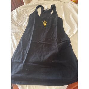 Chicka-d ASU Sun Devils Women’s Tank Dress Black Pitchfork Logo Size Large